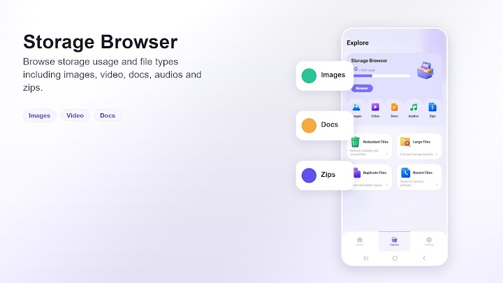 Phone Armor storage browser screen